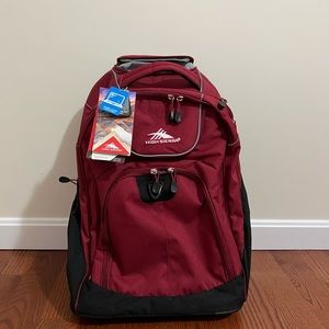 NWT high sierra powerglide rolling backpack
